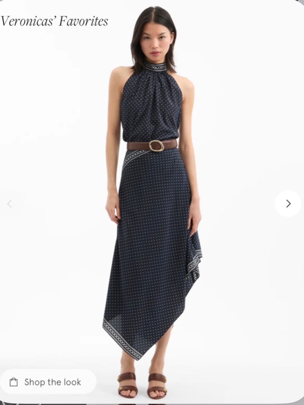 Veronica Beard Navy Bandana- Hartley Asymmetric Midi Skirt nwot sz 4